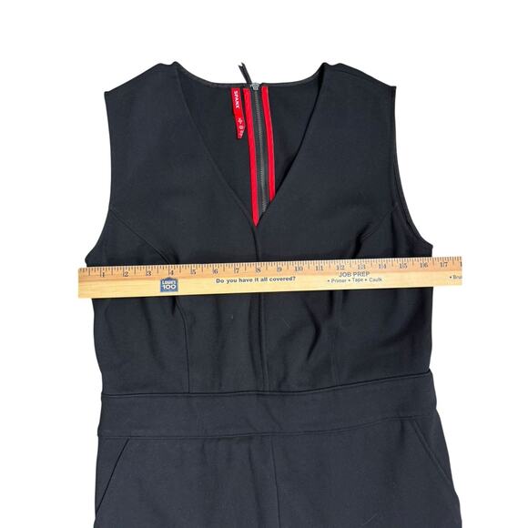 SPANX Ponte Flare Jumpsuit Womens Sz Small Petite Black SPANXsmooth Sleeveless - Picture 9 of 11